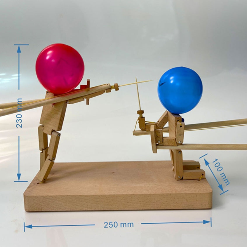 Balloon Game Wooden Interactive Fencing Toy Set