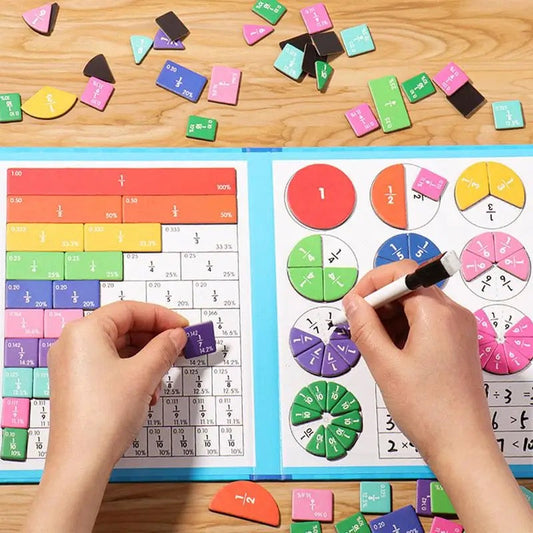 Educational Maths Toy Magnetic Fraction Board