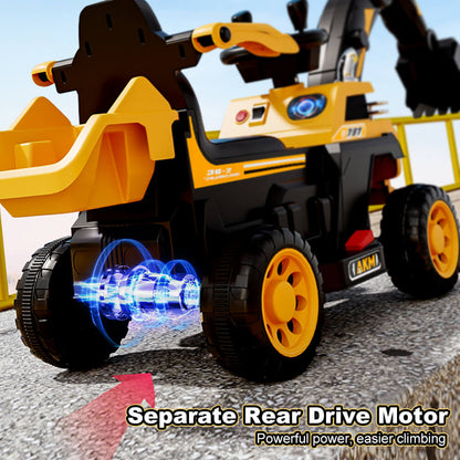 Kids Ride On Excavator Toy Christmas Gift