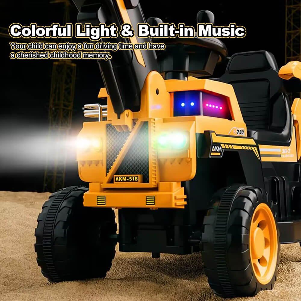 Kids Ride On Excavator Toy Christmas Gift