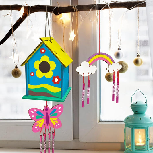 Wooden Bird House Painting Craft Kit