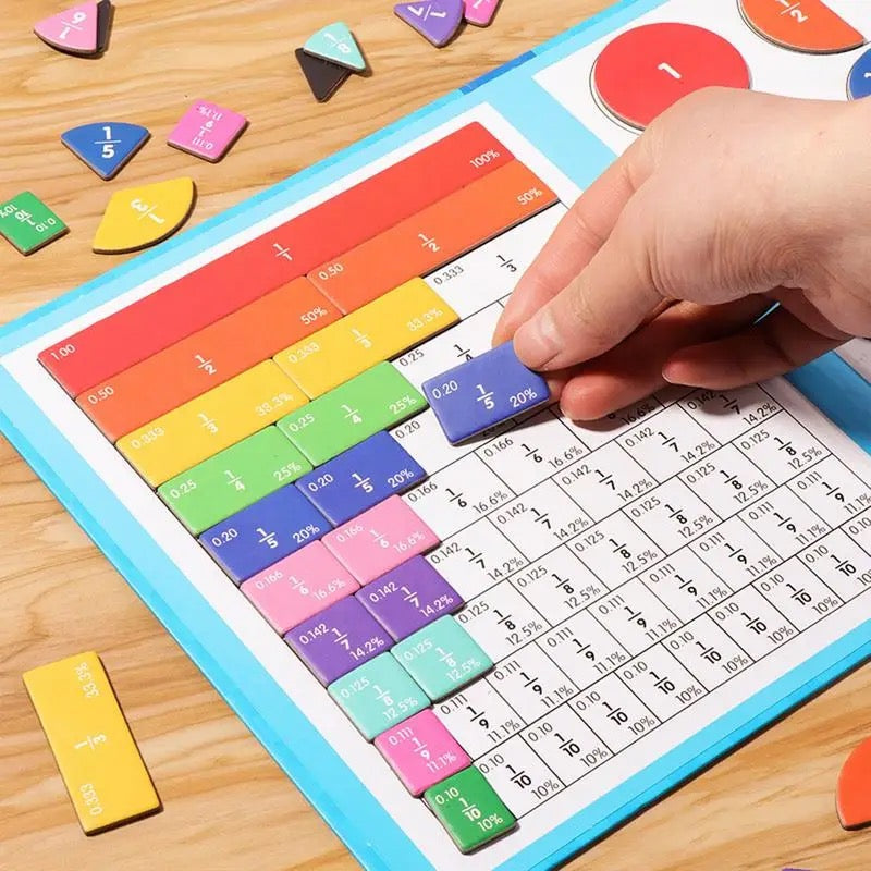 Educational Maths Toy Magnetic Fraction Board